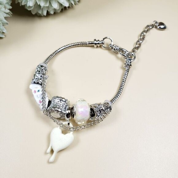 Brand New Sanrio Cinnamoroll Silver Rhinestone Bracelet #3 - Picture 7 of 8